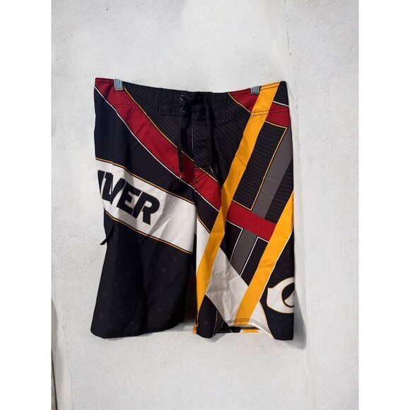 Quiksilver Mens Graphic Board Shorts Multicolor Red/Yellow/Black Swimwear - Picture 4 of 11
